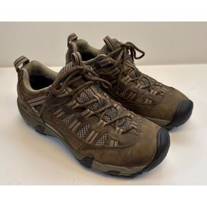 KEEN Voyageur Low Waterproof Hiking Shoes Womens US 8.5 Wide Brown 1014964
